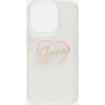 Pouzdro na mobilní telefon Obal na telefon Guess iPhone 16 Pro 6.3" GUHCP16LHCHGSPT průhledná TSP, vel. ONE SIZE