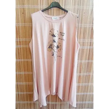 Dámské šaty Dámská volná tunika/krátké šaty béžové vel.UNI XL/XXL