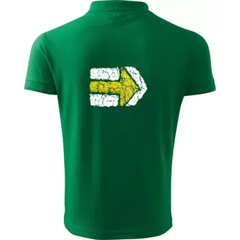 Pánská košile Párová turistická značka žlutá - Polokošile pánská Pique Polo 203 - 3XL ( Středně zelená )