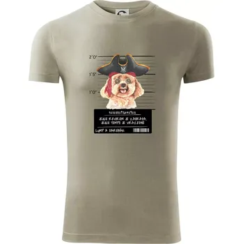 Pánské oblečení Lump a darebák pudl - Viper FIT - Pánské zůžené tričko - 3XL ( Light khaki )