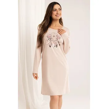 Dámská noční košile Noční košile Bethy béžová s lapačem snů L