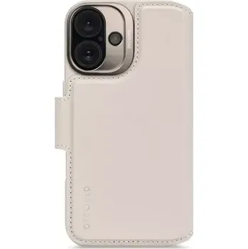 Pouzdro na mobilní telefon Decoded Leather Detachable Wallet odnímatelné kožené pouzdro pro Apple iPhone 16 béžová (D25IPO16DW5CY)