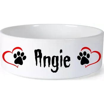 Miska pro psa Miska pro psa se jménem Angie (Keramická miska na krmivo pro psy)