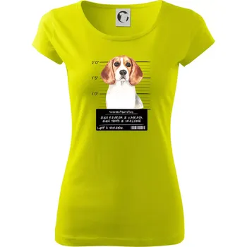 Lump a darebák bígl - Dámské triko Pure - XS ( Limetková )