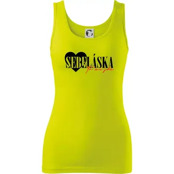Dámské tričko Sebeláska ta mi jde - Dámské tílko - L ( Limetková )