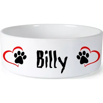 Miska pro psa Miska pro psa se jménem Billy (Keramická miska na krmivo pro psy)