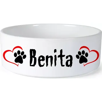 Miska pro psa Miska pro psa se jménem Benita (Keramická miska na krmivo pro psy)