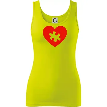 Láska puzzle - Dámské tílko - S ( Limetková )