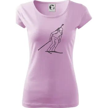 Dámské tričko Biatlonista skica - Dámské triko Pure - XS ( Orchid )