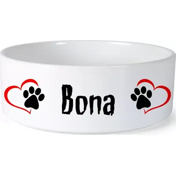 Miska pro psa Miska pro psa se jménem Bona (Keramická miska na krmivo pro psy)