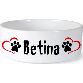 Miska pro psa Miska pro psa se jménem Betina (Keramická miska na krmivo pro psy)