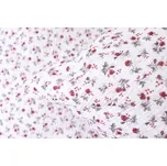 Podpěrová s.r.o. Bavlněné povlečení KYTIČKA BORDÓ Velikost: 200x220 cm (1 ks), 70x90 cm (2 ks) ŠEV na peřině