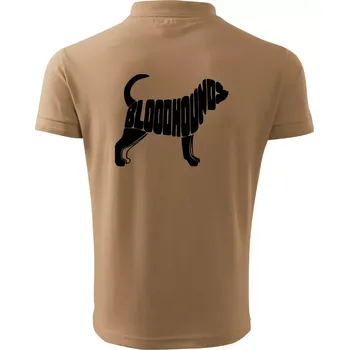 Pánská košile Bloodhound nápis v těle - Polokošile pánská Pique Polo 203 - M ( Písková )