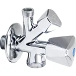 Deante Kombinovaný rohový ventil 1/2" - 3/4"+3/8" - VFA K624