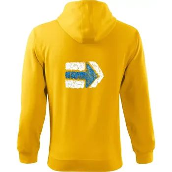 Pánská mikina Párová turistická značka modrá - Mikina s kapucí na zip trendy zipper - 2XL ( Žlutá )