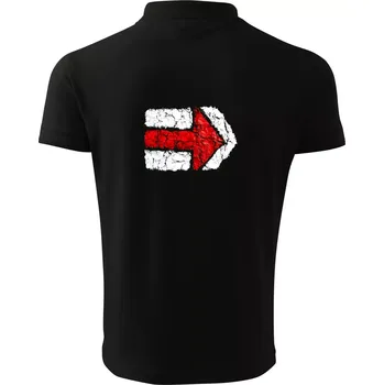 Pánská košile Párová turistická značka červená - Polokošile pánská Pique Polo 203 - 4XL ( Černá )