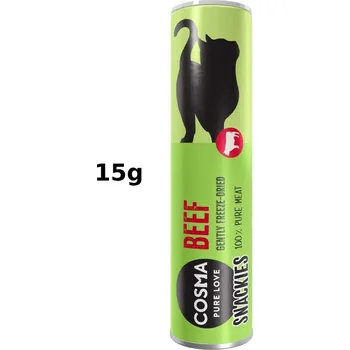 Pamlsek pro kočku Cosma Sušené kočičí snacky snackies hovězí 14 g