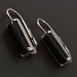 Goldpoint Stříbrné náušnice osazené onyxem Varianta: stříbrné náušnice