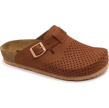 Dámská zdravotní obuv Leon 4250 Dámská uzavřená korková pracovní obuv - Hnědá Velikost: 38