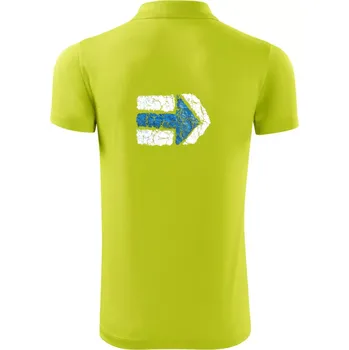 Pánská košile Párová turistická značka modrá - Polokošile Victory sportovní (dresovina) - XL ( Limetková )