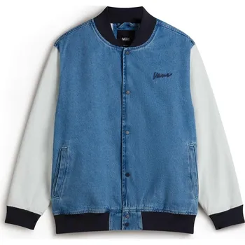 Pánská móda bunda pánská VANS Denim Baseball Jacket STONEWASH/BLUE - L