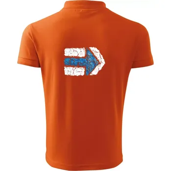 Pánská košile Párová turistická značka modrá - Polokošile pánská Pique Polo 203 - 2XL ( Oranžová )