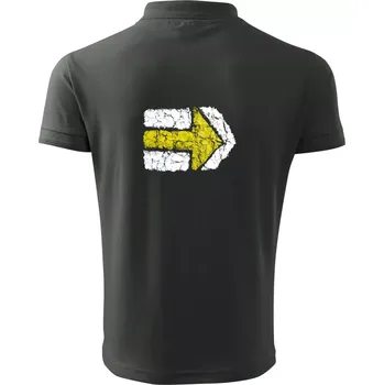 Pánská košile Párová turistická značka žlutá - Polokošile pánská Pique Polo 203 - 3XL ( Tmavá břidlice (šedá se zeleným nádechem) )