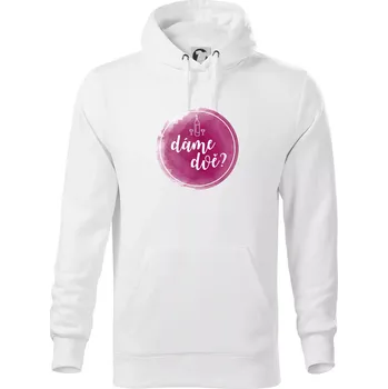 Pánská mikina Dáme dvě? - Mikina pánská Cape s kapucí - 4XL ( Bílá )