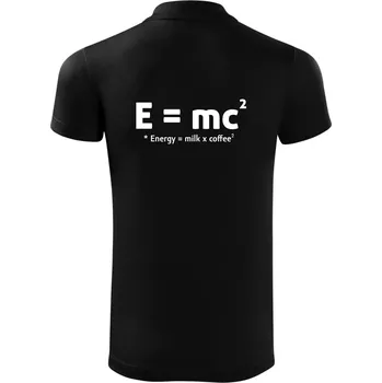Pánská košile e = mc2 - coffee milk - Polokošile Victory sportovní (dresovina) - M ( Černá )