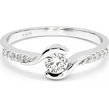 Prsten Prsten z bílého zlata s diamanty RN02612