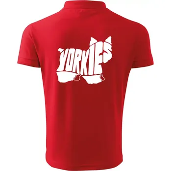 Pánská košile Jorkšírský teriér - Yorkie - Nápis v těle - Polokošile pánská Pique Polo 203 - M ( Červená )