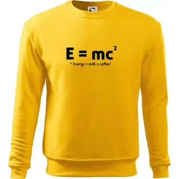 Pánská mikina e = mc2 - coffee milk - Mikina Essential pánská - S ( Žlutá )