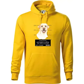 Pánská mikina Lump a darebák labrador - Mikina pánská Cape s kapucí - 2XL ( Žlutá )