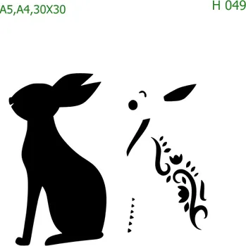 Šablona H 049 - 30 x 30 cm , Nelepící folie