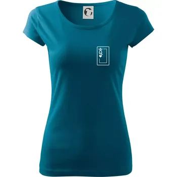 Dámské tričko Queen of hearts - Dámské triko Pure - XL ( Petrolejová )