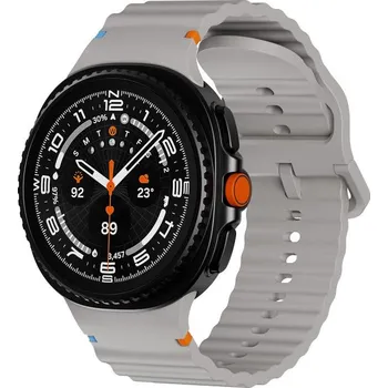 Příslušenství k chytrým hodinkám VSECHNONAMOBIL 116974 WAVY Silikonový řemínek pro Samsung Galaxy Watch8 / Watch8 Classic šedý