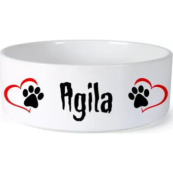 Miska pro psa Miska pro psa se jménem Agila (Keramická miska na krmivo pro psy)