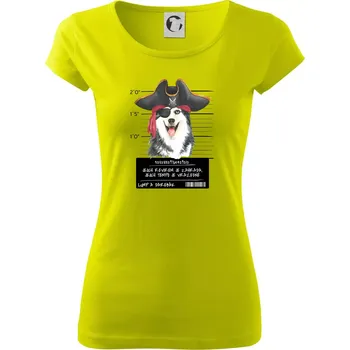 Dámské tričko Lump a darebák husky - Dámské triko Pure - M ( Limetková )