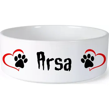 Miska pro psa Miska pro psa se jménem Arsa (Keramická miska na krmivo pro psy)