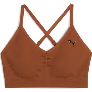 Podprsenka PUMA Bezešvá fitness podprsenka Move Shapeluxe S KAŠTANOVÁ