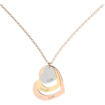 Náhrdelník Náhrdelník s diamantem Live Laugh Love