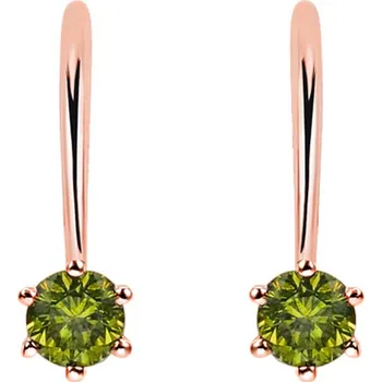 Náušnice Náušnice se zeleným diamantem Everyday Glow