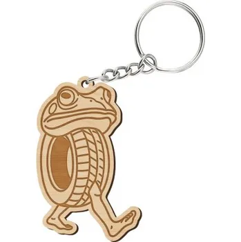 Žertovný předmět Boneca Ambalabu - Italian Brainrot - žába v pneumatice - přívěšek nebo klíčenka s gravírováním- Tričkový.cz