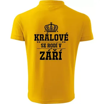 Pánská košile Králové se rodí v září - Polokošile pánská Pique Polo 203 - S ( Žlutá )