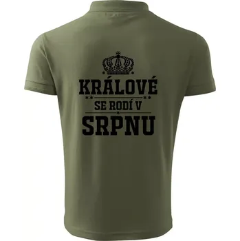 Pánská košile Králové se rodí v srpnu - Polokošile pánská Pique Polo 203 - 2XL ( Khaki )