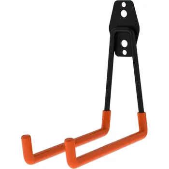 Věšák Železný věšák na zeď 16 x 6 x 19 cm Černý nástěnný věšák se 2 háčky Kovový držák na klíče a oblečení Praktický věšák do předsíně nebo koupelny