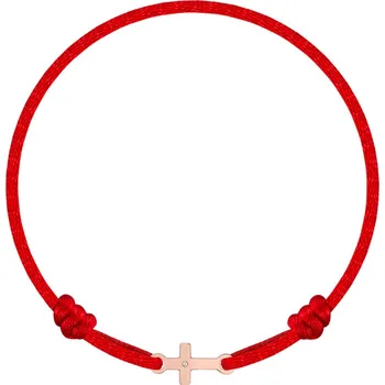 Náramek Dětský diamantový náramek se šňůrkou Tiny Cross