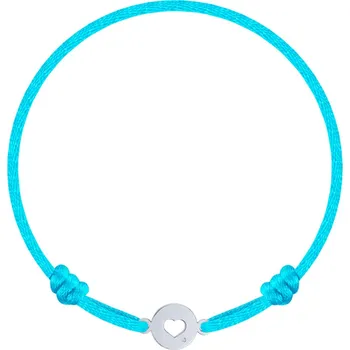 Náramek Dětský diamantový náramek se šňůrkou Heart Circle