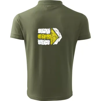 Pánská košile Párová turistická značka žlutá - Polokošile pánská Pique Polo 203 - XL ( Khaki )