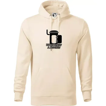 Pánská mikina Nespěchat a kouřit - Mikina pánská Cape s kapucí - M ( Mandlová )